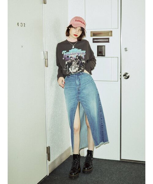 jouetie（ジュエティ）の「スリットロングスカパン（スカート・レディース・クリア/ライトブルー/ブラック・SMALL/MEDIUM）」の8枚目の写真