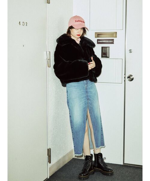 jouetie（ジュエティ）の「スリットロングスカパン（スカート・レディース・クリア/ライトブルー/ブラック・SMALL/MEDIUM）」の11枚目の写真