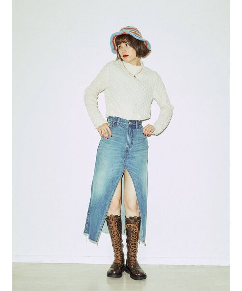 jouetie（ジュエティ）の「スリットロングスカパン（スカート・レディース・クリア/ライトブルー/ブラック・SMALL/MEDIUM）」の17枚目の写真