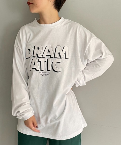 SUPERTHANKS(スーパーサンクス)の「【SUPERTHANKS / スーパーサンクス】DRAMATIC LONG SLEEVE Tシャツ(Tシャツ/カットソー・レディース・ホワイト/ブラック・SMALL)」の3枚目の写真
