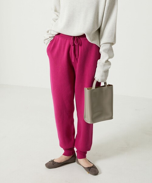 FREAK'S STORE（フリークスストア）の「【WEB限定】ニットジョガーパンツ（その他パンツ・レディース・ピンク/ナチュラル/レッド/ブルー/ライトグレー/グリーン/ブラック/グレー/ベージュ・MEDIUM/SMALL）」の9枚目の写真