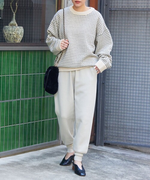 FREAK'S STORE（フリークスストア）の「【WEB限定】ニットジョガーパンツ（その他パンツ・レディース・ピンク/ナチュラル/レッド/ブルー/ライトグレー/グリーン/ブラック/グレー/ベージュ・MEDIUM/SMALL）」の12枚目の写真