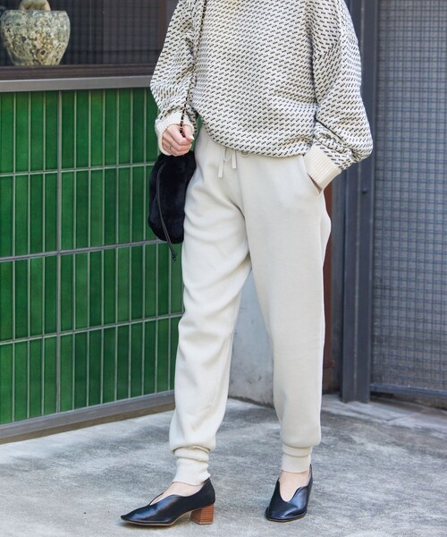 FREAK'S STORE（フリークスストア）の「【WEB限定】ニットジョガーパンツ（その他パンツ・レディース・ピンク/ナチュラル/レッド/ブルー/ライトグレー/グリーン/ブラック/グレー/ベージュ・MEDIUM/SMALL）」の13枚目の写真