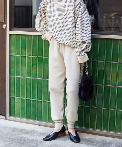 FREAK'S STORE（フリークスストア）の「【WEB限定】ニットジョガーパンツ（その他パンツ・レディース・ピンク/ナチュラル/レッド/ブルー/ライトグレー/グリーン/ブラック/グレー/ベージュ・MEDIUM/SMALL）」の16枚目の写真