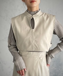 【&g’aime】レザーショートベスト