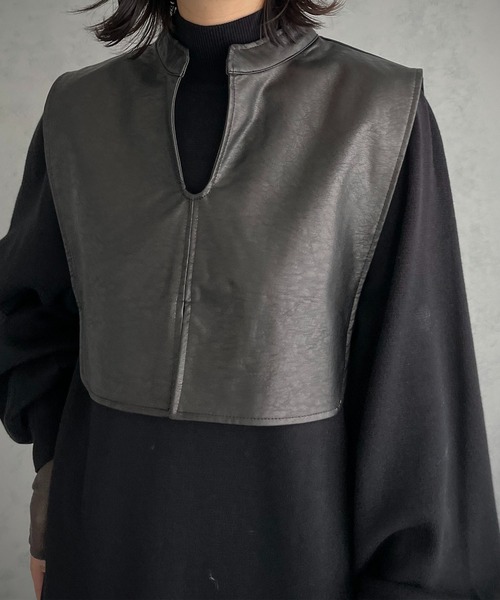 &g'aime（アンジェム）の「【&g’aime】レザーショートベスト（ベスト・レディース・ブラック/ブラウン/グレイッシュベージュ・FREE）」の17枚目の写真
