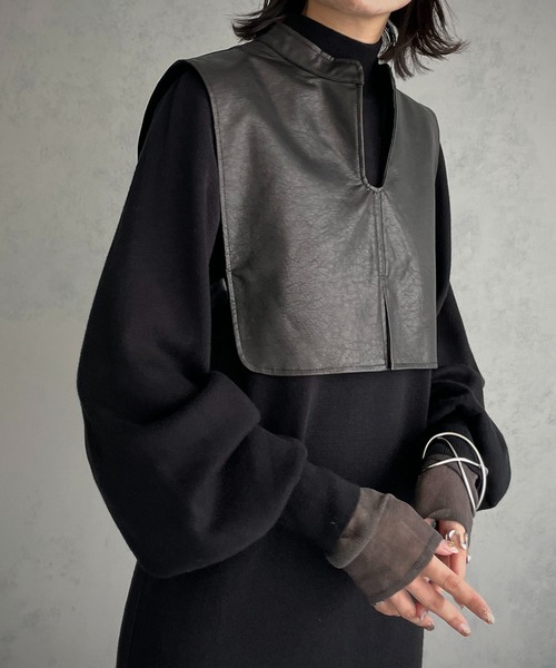 &g'aime（アンジェム）の「【&g’aime】レザーショートベスト（ベスト・レディース・ブラック/ブラウン/グレイッシュベージュ・FREE）」の14枚目の写真