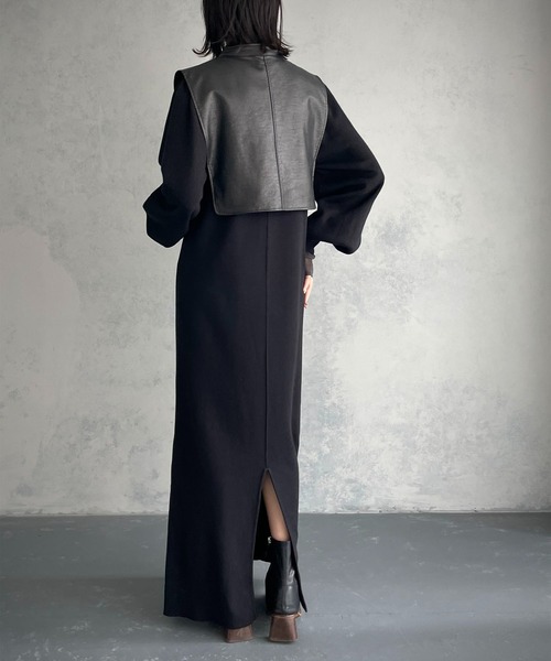 &g'aime（アンジェム）の「【&g’aime】レザーショートベスト（ベスト・レディース・ブラック/ブラウン/グレイッシュベージュ・FREE）」の21枚目の写真