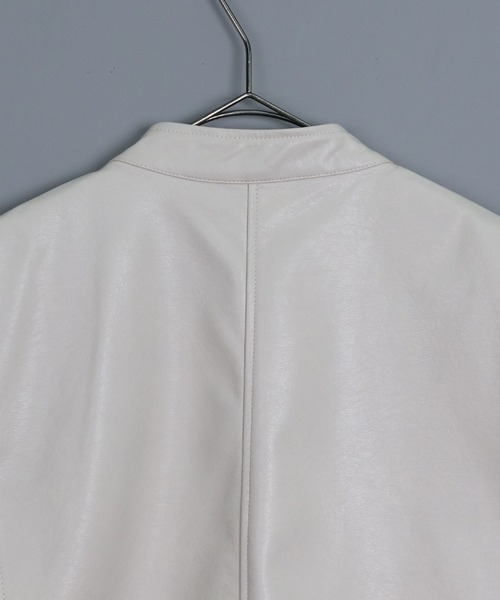 &g'aime（アンジェム）の「【&g’aime】レザーショートベスト（ベスト・レディース・ブラック/ブラウン/グレイッシュベージュ・FREE）」の10枚目の写真