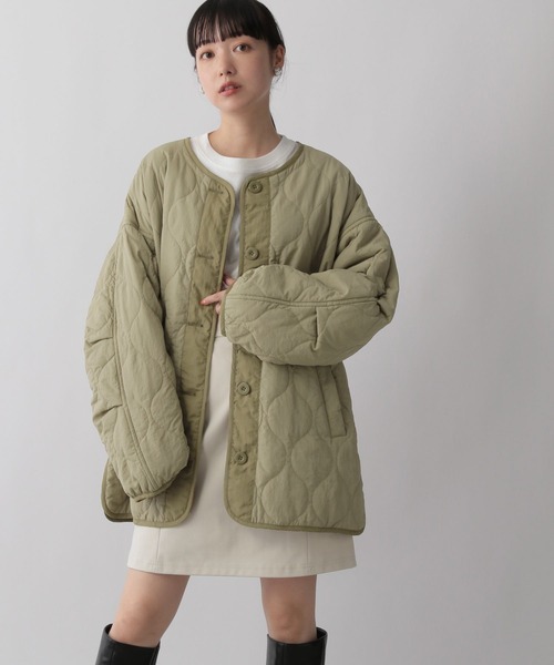 LOWRYS FARM（ローリーズファーム）の「キルティングブルゾン　287159（ブルゾン・レディース・ブラック/ベージュ/カーキ/アイボリー・FREE）」の22枚目の写真