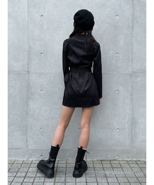 ENVYM（アンビー）の「スーツワンピ（ワンピース・レディース・ブラック/グレー・FREE）」の5枚目の写真