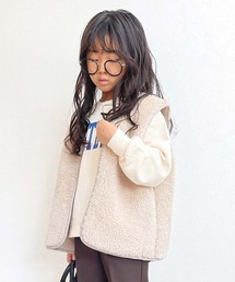 CIAOPANIC TYPY | 【2点セット】ボアベスト×クロップドカレッジプリントスウェット(スウェット)