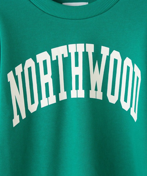 CIAOPANIC TYPY（チャオパニックティピー）の「□【2点セット】ボアベスト×クロップドカレッジプリントスウェット（スウェット・キッズ・チャコールグレー/アイボリー/グリーン・XL/XXL/L/M/S）」の14枚目の写真