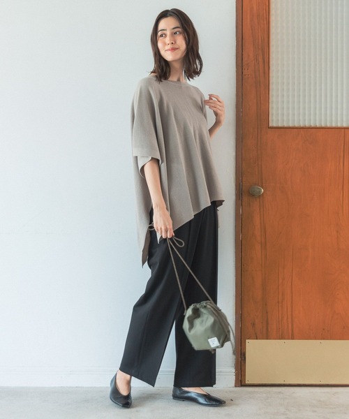 LEPSIM(レプシィム)の「14ゲージ満たされニットポンチョ 294932(ニット/セーター・レディース・ブラック/グレイッシュベージュ/ブラウン/グリーン/ボルドー・FREE)」の10枚目の写真