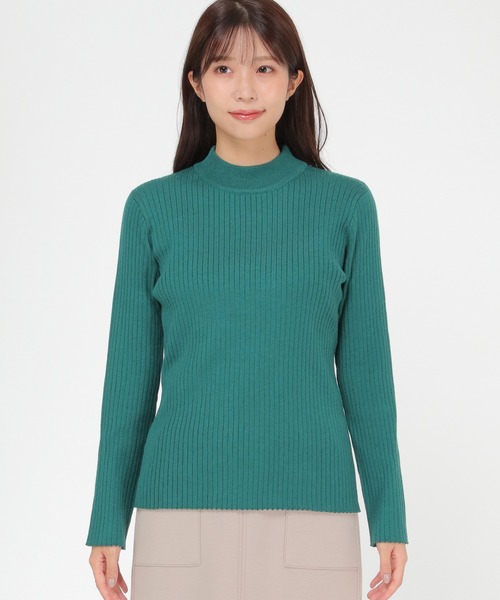 ikka(イッカ)の「モックネックリブニット(ニット/セーター・レディース・ブラック/その他1/グリーン/オフホワイト/イエロー・L/S/M)」の16枚目の写真