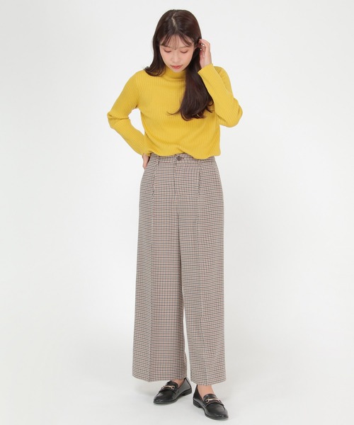 ikka(イッカ)の「モックネックリブニット(ニット/セーター・レディース・ブラック/その他1/グリーン/オフホワイト/イエロー・L/S/M)」の13枚目の写真