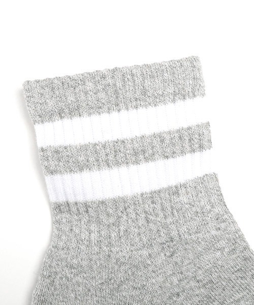 THE SOX（ザ ソックス）の「THESOX(ザソックス)2本ラインソックス（ソックス/靴下・メンズ・グレー/ホワイト/ブラック・FREE）」の8枚目の写真