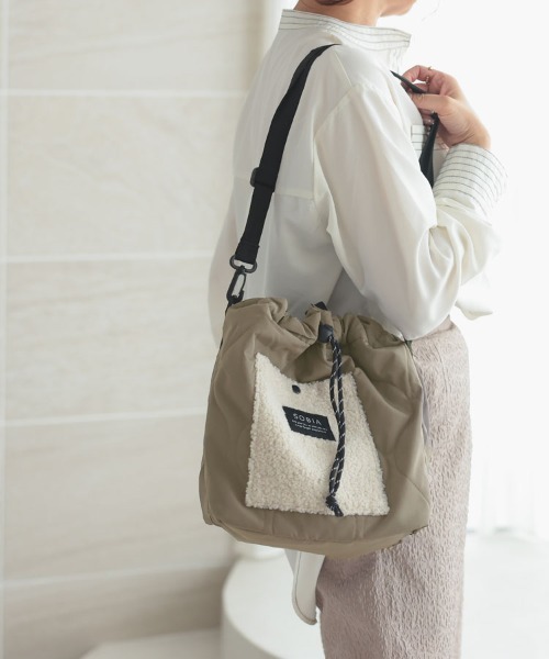 DONOBAN（ドノバン）の「キルトボアドロストショルダー（ショルダーバッグ・レディース・ブラック/グレー/カーキ・FREE）」の12枚目の写真