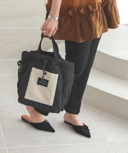 DONOBAN（ドノバン）の「キルトボアドロストショルダー（ショルダーバッグ・レディース・ブラック/グレー/カーキ・FREE）」の9枚目の写真