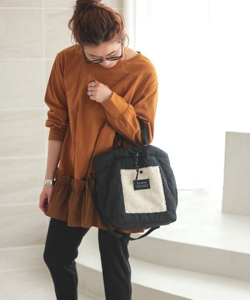 DONOBAN（ドノバン）の「キルトボアドロストショルダー（ショルダーバッグ・レディース・ブラック/グレー/カーキ・FREE）」の10枚目の写真