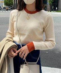 CPCM | 袖口配色リブインナーニット(ニット/セーター)