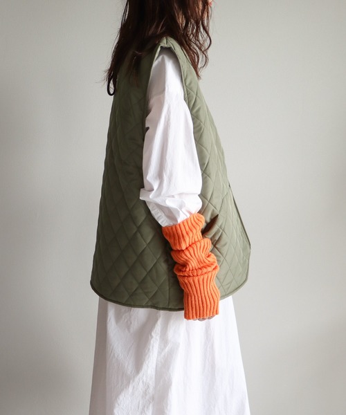 COURO（コウロ）の「ダイヤキルトエコダウンベスト（ダウンベスト・レディース・ブラック/カーキ・FREE）」の10枚目の写真