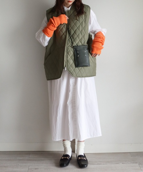 COURO（コウロ）の「ダイヤキルトエコダウンベスト（ダウンベスト・レディース・ブラック/カーキ・FREE）」の16枚目の写真