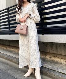 INGNI | フリルカラー花柄／ワンピース(ワンピース)