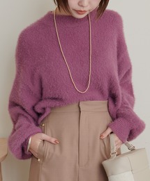 natural couture | WEB限定カラーあり/今季一枚持っておきたい シャギーヤーンショート丈プルオーバー(ニット/セーター)