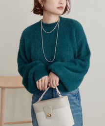 WEB限定カラーあり/今季一枚持っておきたい シャギーヤーンショート丈プルオーバー