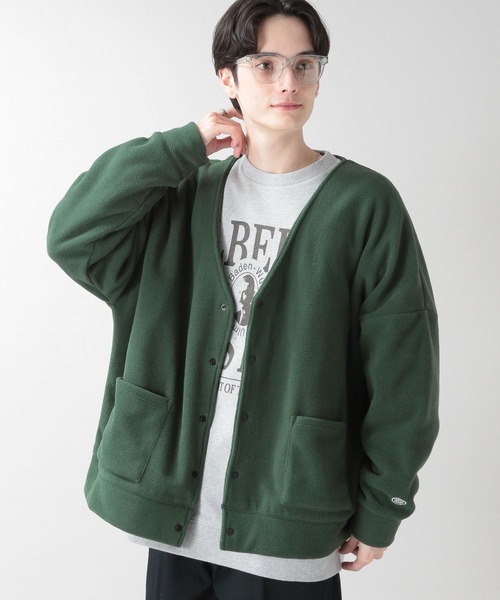 DISCUS(ディスカス)の「DISCUS/フリースカーディガン(カーディガン/ボレロ・メンズ・グリーン/ブラック・LARGE/X-LARGE)」の10枚目の写真