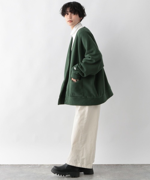 DISCUS(ディスカス)の「DISCUS/フリースカーディガン(カーディガン/ボレロ・メンズ・グリーン/ブラック・LARGE/X-LARGE)」の5枚目の写真