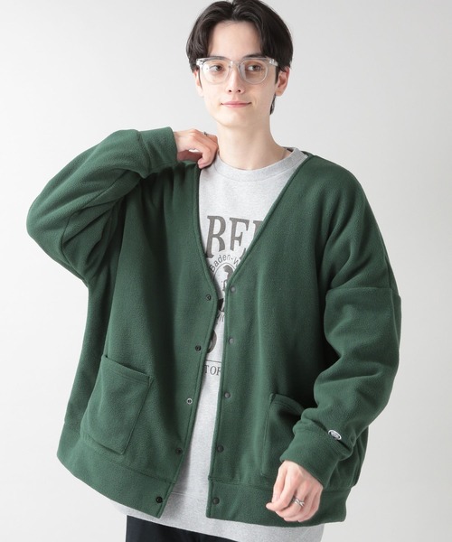 DISCUS(ディスカス)の「DISCUS/フリースカーディガン(カーディガン/ボレロ・メンズ・グリーン/ブラック・LARGE/X-LARGE)」の6枚目の写真