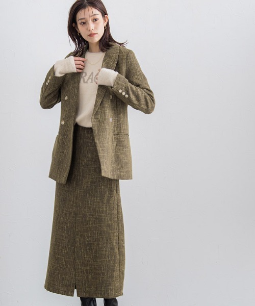 Pierrot(ピエロ)の「ツイードIラインスカート(スカート・レディース・ブラック/ブラウン・M/L)」の15枚目の写真