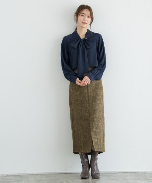 Pierrot(ピエロ)の「ツイードIラインスカート(スカート・レディース・ブラック/ブラウン・M/L)」の22枚目の写真