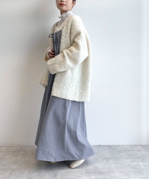 w closet(ダブルクローゼット)の「【前後2WAY】バックリボン切替キャミワンピース(ワンピース・レディース・ワインレッド/ブルー/ブラック・FREE)」の11枚目の写真