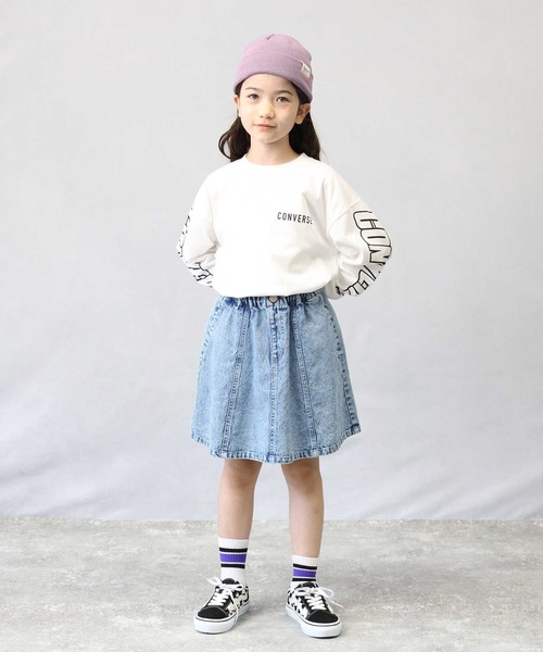 MPS（エムピーエス）の「【MPS】フレアスカート（スカート・キッズ・ライトインディゴブルー/ダークインディゴブルー/ブラック・120/130/140/150/105）」の4枚目の写真