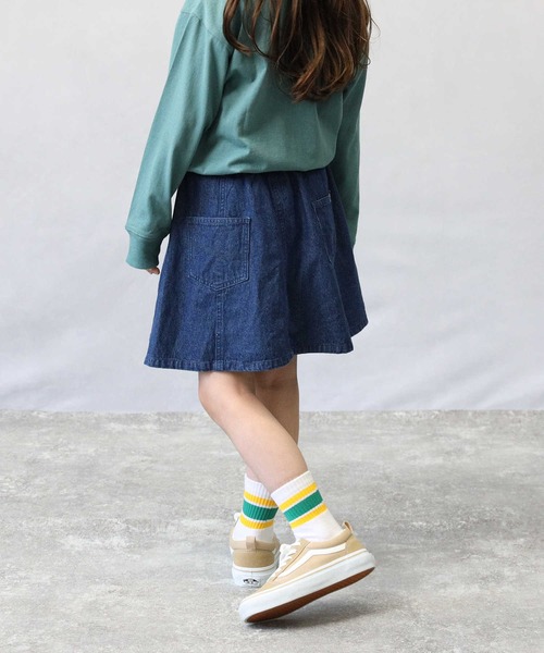 MPS（エムピーエス）の「【MPS】フレアスカート（スカート・キッズ・ライトインディゴブルー/ダークインディゴブルー/ブラック・120/130/140/150/105）」の18枚目の写真