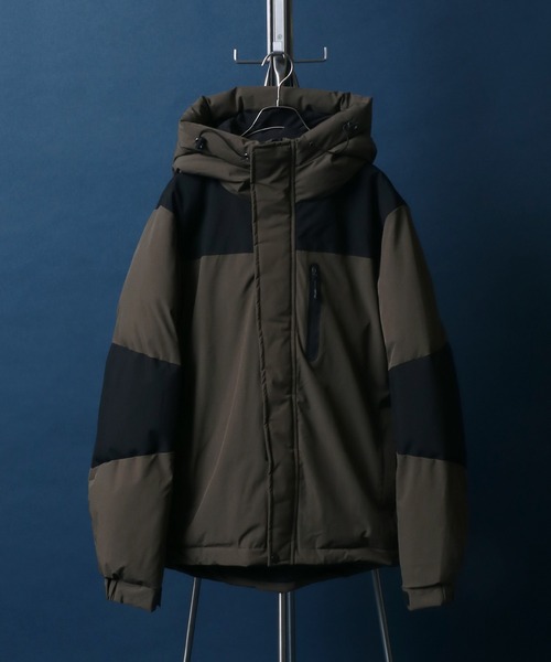 ANPAS（アンパス）の「Color Switching Design Hooded Eco Down Jacket/切替 エコダウン フードジャケット レディース メンズ 防風 撥水 ストレッチ（ダウンジャケット/コート・メンズ・ブラック/ホワイト/レッド/カーキ/グレイッシュベージュ/チャコールグレー/グレイッシュブルー/レッド系その他/ブラック系その他/ベージュ系その他/ホワイト系その他・L/M/LL）」の8枚目の写真