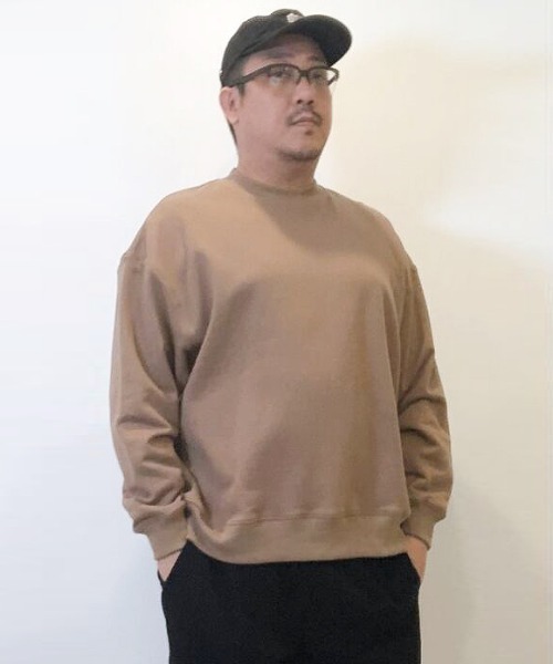 Alil(アリル)の「【Alil】アリル 裏毛 ビッグ シルエット クルーネック スウェット プルオーバー 大人カジュアル(スウェット・メンズ・ブラック/杢グレー/グレイッシュベージュ/オフホワイト/ブラウン・LARGE/MEDIUM/SMALL)」の12枚目の写真