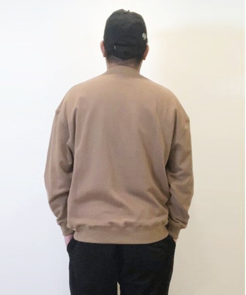 Alil(アリル)の「【Alil】アリル 裏毛 ビッグ シルエット クルーネック スウェット プルオーバー 大人カジュアル(スウェット・メンズ・ブラック/杢グレー/グレイッシュベージュ/オフホワイト/ブラウン・LARGE/MEDIUM/SMALL)」の13枚目の写真