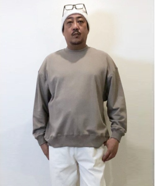 Alil(アリル)の「【Alil】アリル 裏毛 ビッグ シルエット クルーネック スウェット プルオーバー 大人カジュアル(スウェット・メンズ・ブラック/杢グレー/グレイッシュベージュ/オフホワイト/ブラウン・LARGE/MEDIUM/SMALL)」の14枚目の写真