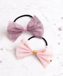 panpantutu | ビジューリボンゴム(2個セット)(ヘアゴム)