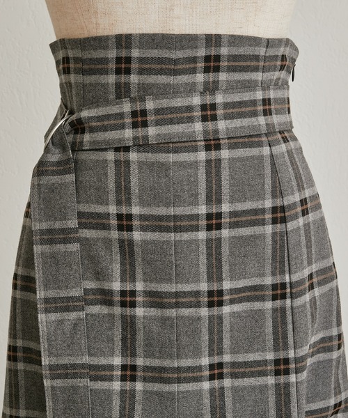 one after another NICE CLAUP（ワンアフターアナザーナイスクラップ）の「フロントスリットマーメイドスカート（スカート・レディース・アイボリー/ブラック系その他/チェック/ブラック・SMALL/MEDIUM）」の18枚目の写真