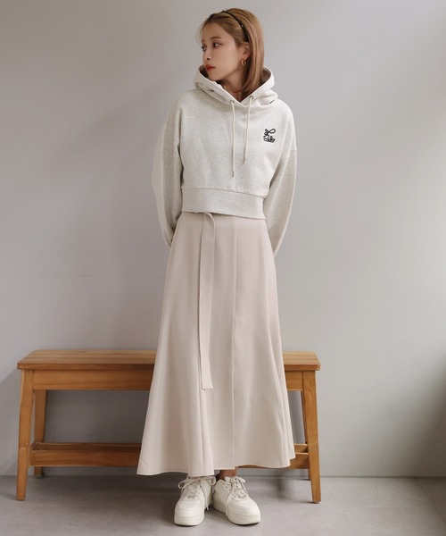 one after another NICE CLAUP（ワンアフターアナザーナイスクラップ）の「フロントスリットマーメイドスカート（スカート・レディース・アイボリー/ブラック系その他/チェック/ブラック・SMALL/MEDIUM）」の21枚目の写真