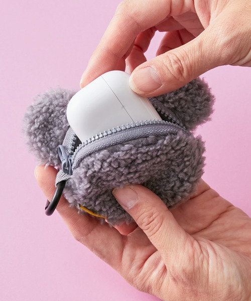 BIRTHDAY BAR(バースデイバー)の「ROMANE AirPods用ポーチ リトルペーパー デジタルアクセサリー(ヘッドフォン/イヤホン・レディース・グレー/ホワイト・フリー)」の7枚目の写真