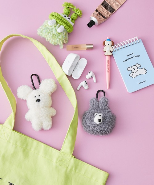 BIRTHDAY BAR(バースデイバー)の「ROMANE AirPods用ポーチ リトルペーパー デジタルアクセサリー(ヘッドフォン/イヤホン・レディース・グレー/ホワイト・フリー)」の3枚目の写真