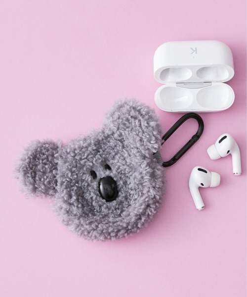 BIRTHDAY BAR(バースデイバー)の「ROMANE AirPods用ポーチ リトルペーパー デジタルアクセサリー(ヘッドフォン/イヤホン・レディース・グレー/ホワイト・フリー)」の4枚目の写真