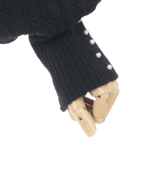 axes femme（アクシーズファム）の「透かし編みふわふわニットカーディガン（カーディガン/ボレロ・レディース・ブラック/ホワイト系その他/サックスブルー系・FREE）」の14枚目の写真