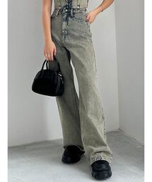 EMODA | 【SET UP着用可能】ベルトフリンジジャストウエストジーンズ(デニムパンツ)